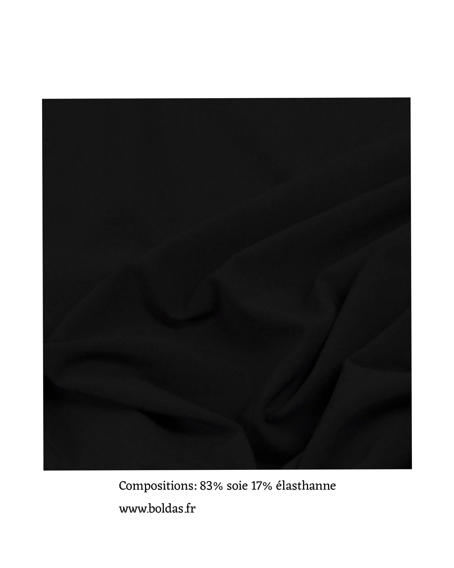 Haut Noir en Soie Stretch – Dos Nu BOLD'AS ®