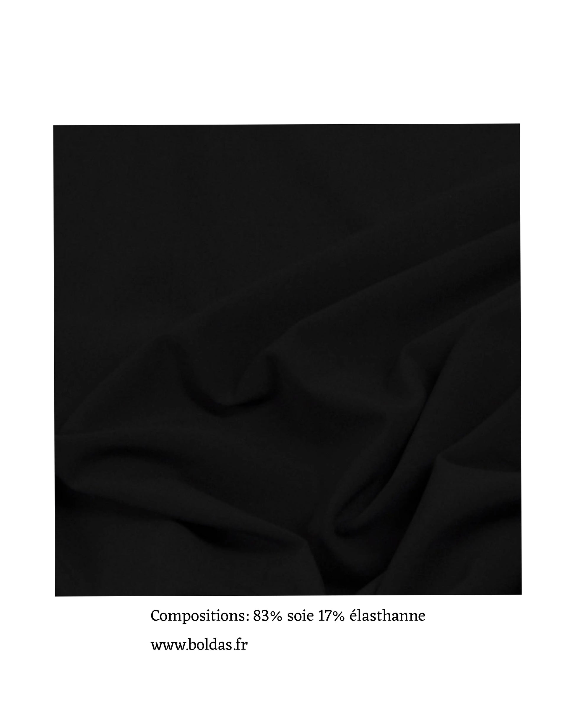 Haut Noir en Soie Stretch – Dos Nu BOLD'AS ®